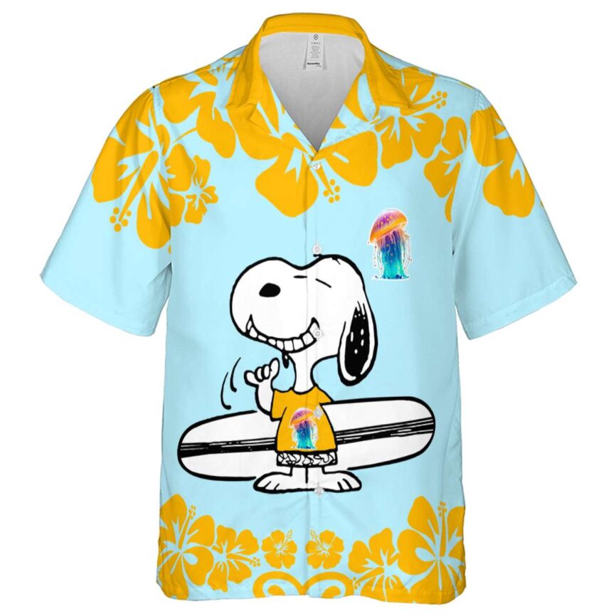 Custom Jellyfish Surfing Snoopy Hawaiian Shirt Fashion forward