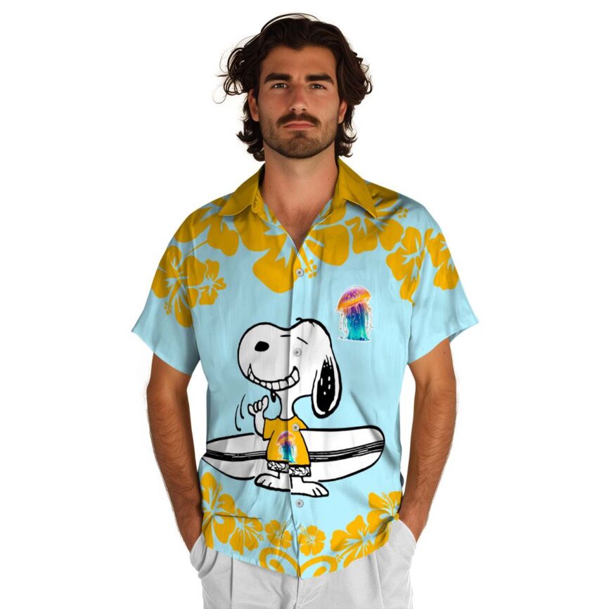 Custom Jellyfish Surfing Snoopy Hawaiian Shirt New Arrival