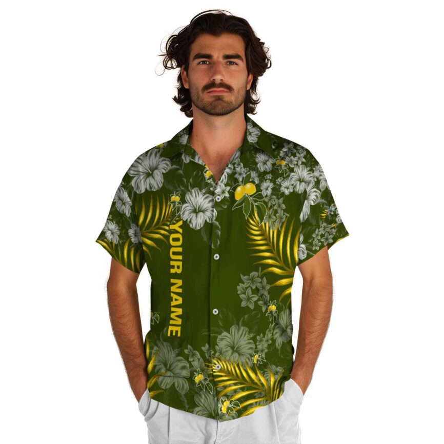 Custom Lemon Hibiscus Pattern Hawaiian Shirt New Arrival