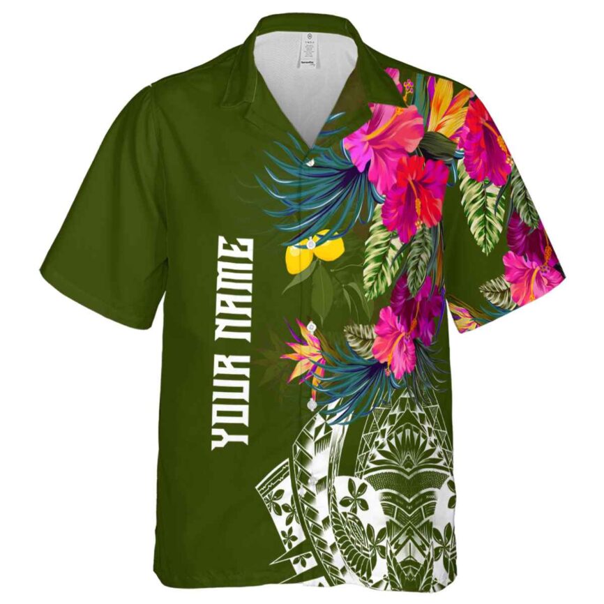 Custom Lemon Polynesian Flowers Hawaiian Shirt Fashion forward