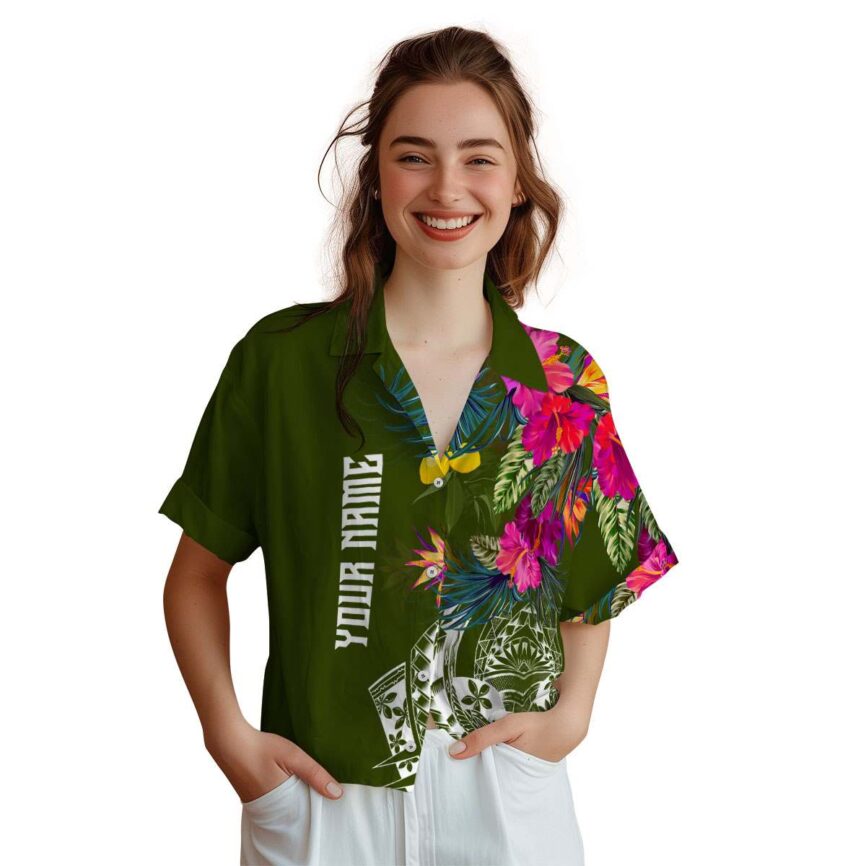 Custom Lemon Polynesian Flowers Hawaiian Shirt Top rated