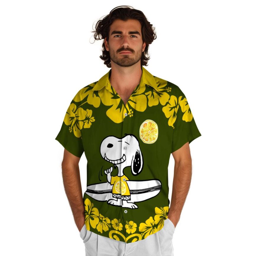 Custom Lemon Surfing Snoopy Hawaiian Shirt New Arrival