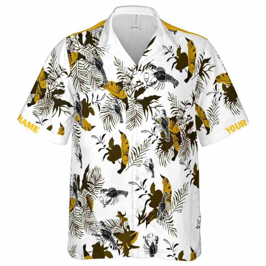 Custom Lobster Leafy Accents Hawaiian Shirt Fashion forward