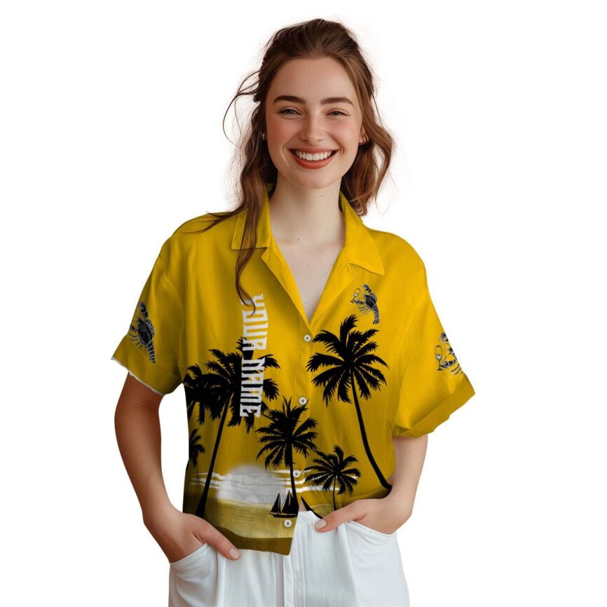 Custom Lobster Ocean Sunset Hawaiian Shirt Top rated