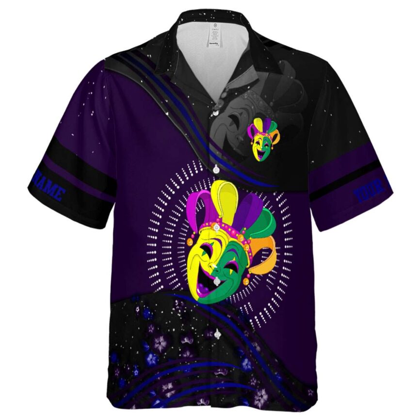 Custom Mardi Gras Dynamic Swirl Hawaiian Shirt Fashion forward