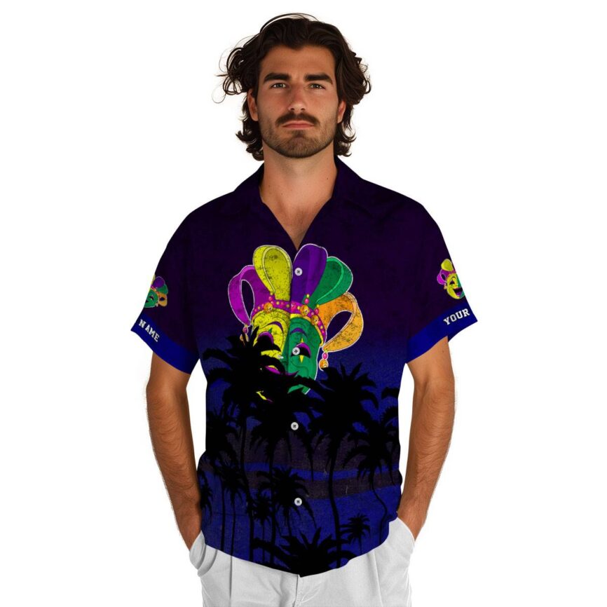 Custom Mardi Gras Sunset Gradient Hawaiian Shirt New Arrival