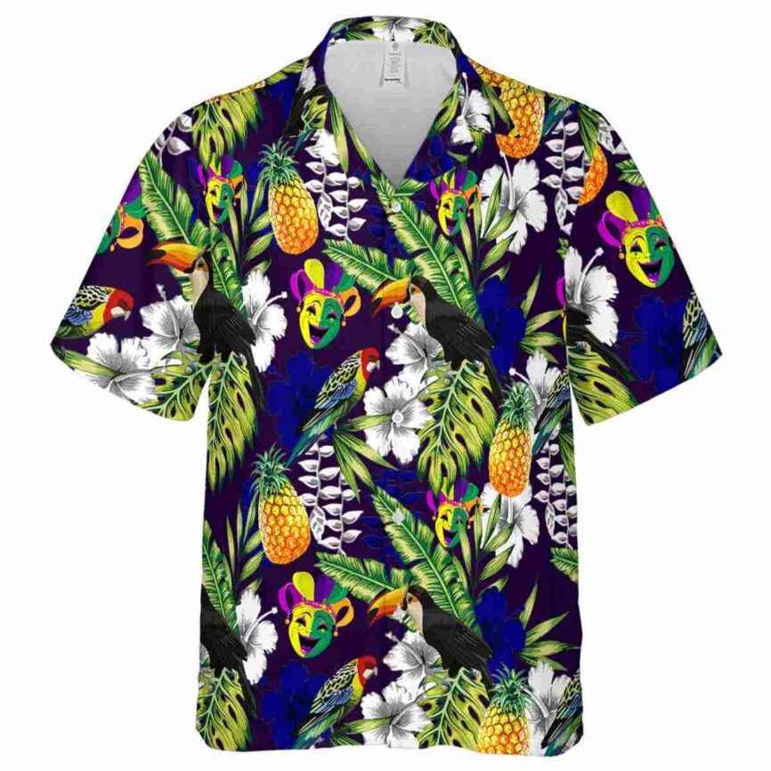 Custom Mardi Gras Toucan Bird Hawaiian Shirt Fashion forward