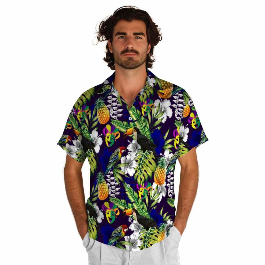 Custom Mardi Gras Toucan Bird Hawaiian Shirt New Arrival