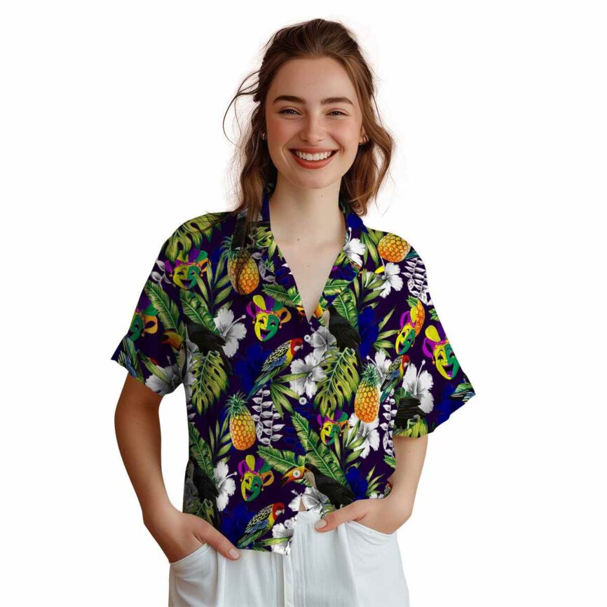 Custom Mardi Gras Toucan Bird Hawaiian Shirt Top rated