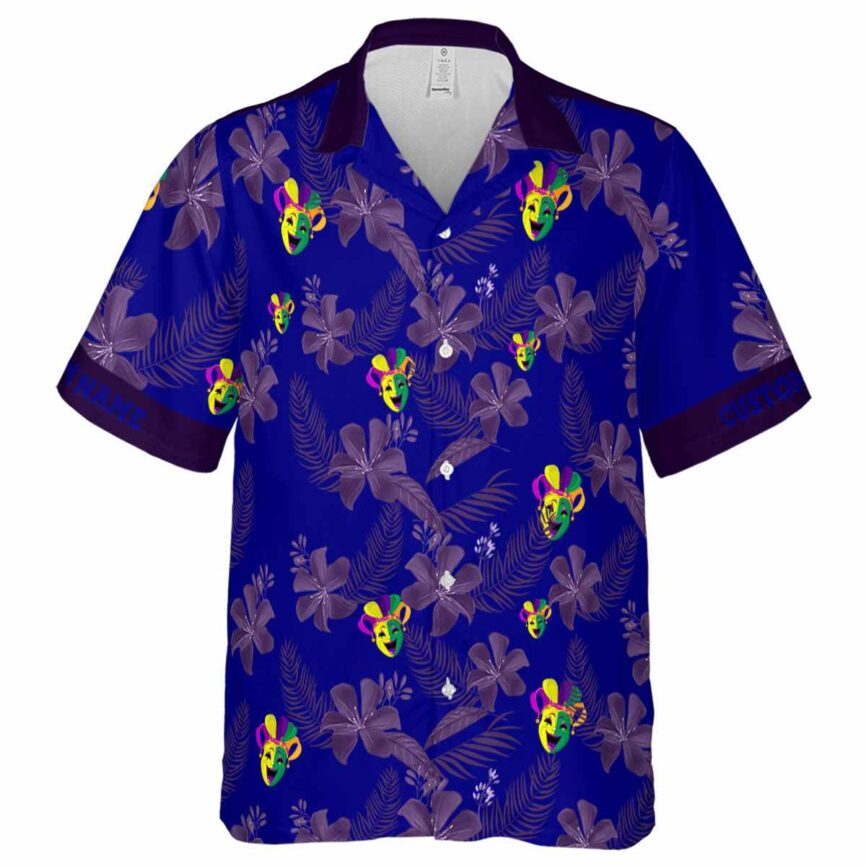 Custom Mardi Gras Tropical Flower Hawaiian Shirt Fashion forward