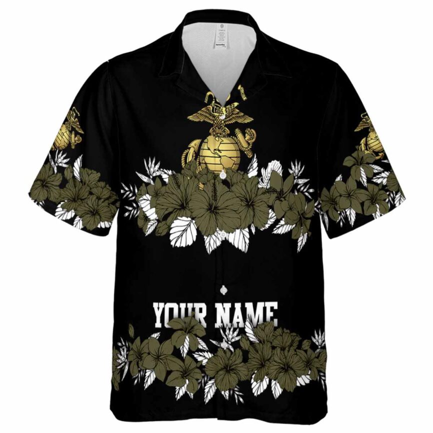 Custom Marine Corps Hibiscus Band Hawaiian Shirt Fashion forward