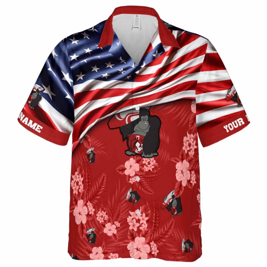 Custom Monkey US Flag Themed Hawaiian Shirt Fashion forward