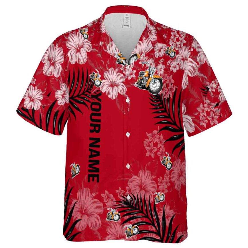 Custom Motorcycle Hibiscus Pattern Hawaiian Shirt Fashion forward