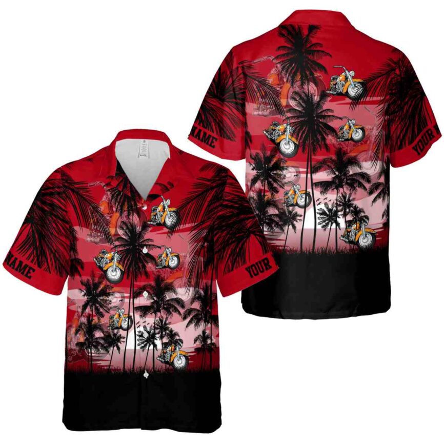 Custom Motorcycle Island Scenery Hawaiian Shirt Premium grade