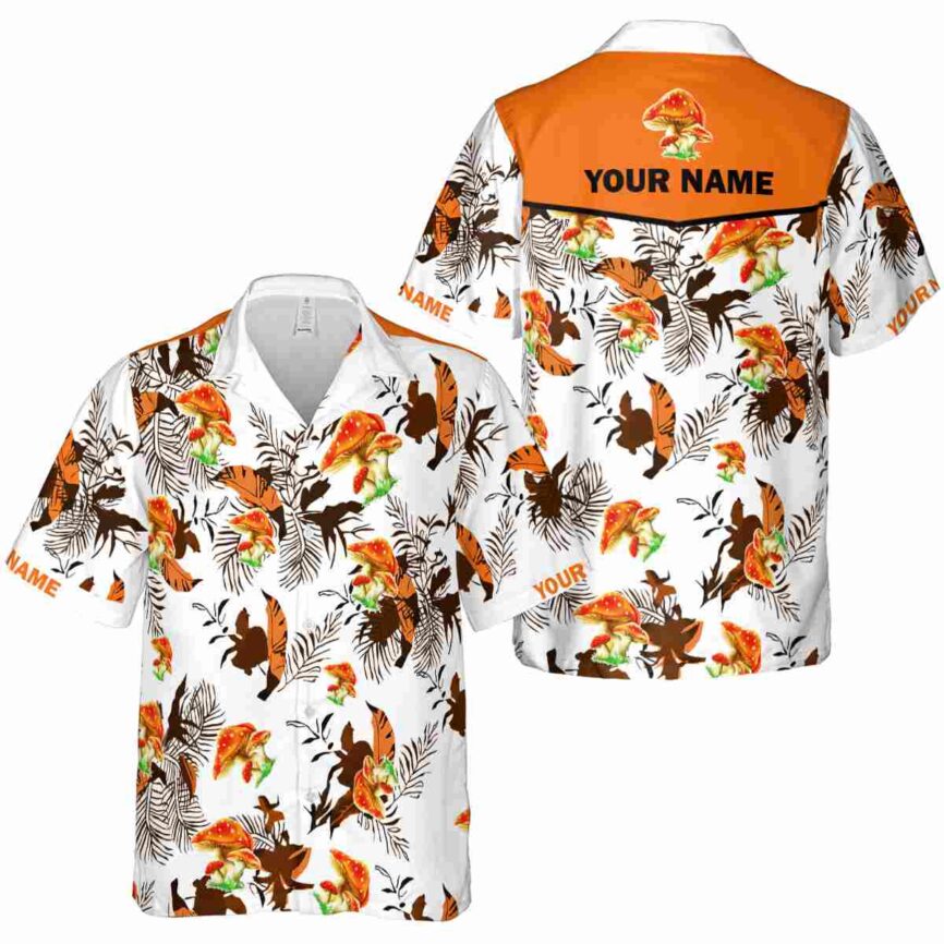 Custom Mushroom Leafy Accents Hawaiian Shirt Premium grade