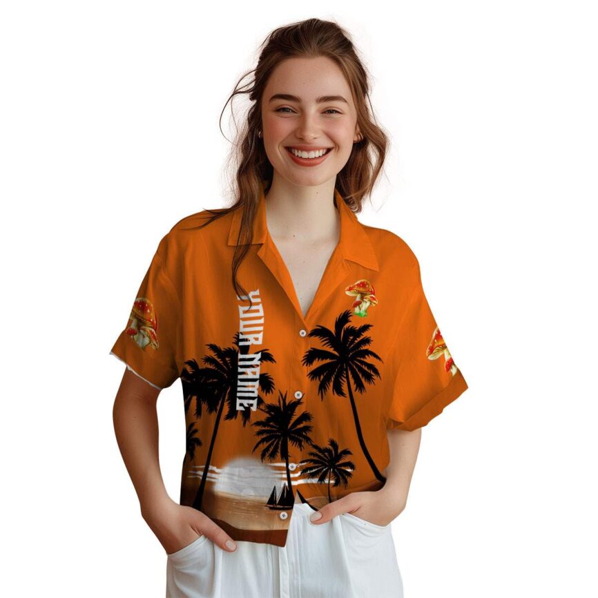 Custom Mushroom Ocean Sunset Hawaiian Shirt Top rated