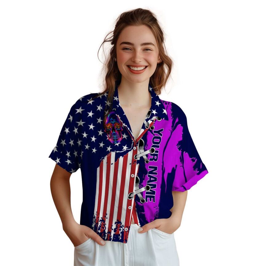 Custom Neon Flag Stitches Hawaiian Shirt Top rated