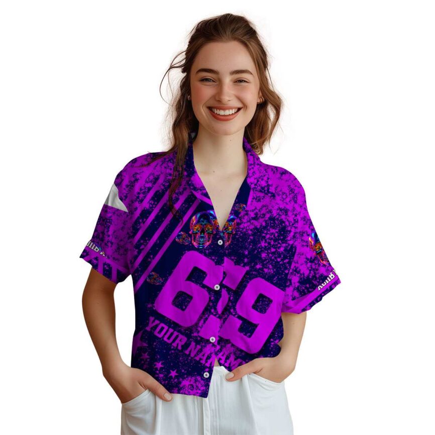 Custom Neon Stripe Burst Hawaiian Shirt Top rated