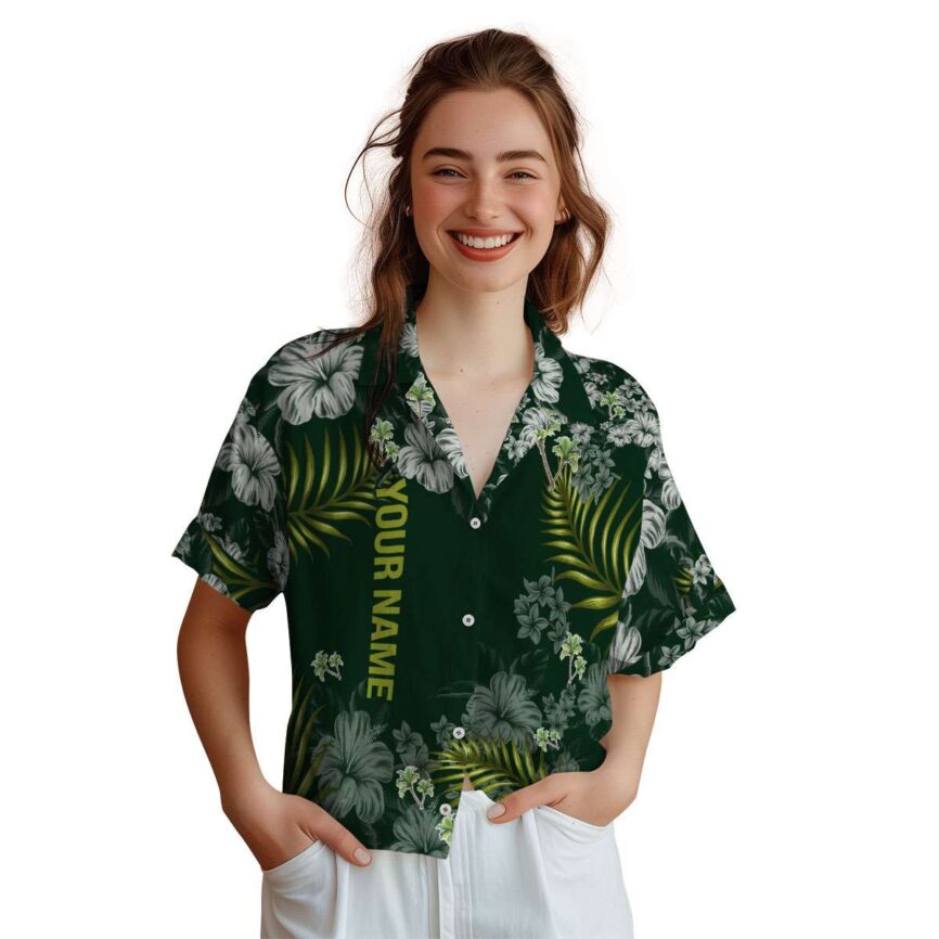 Custom Palm Tree Hibiscus Pattern Hawaiian Shirt Top rated