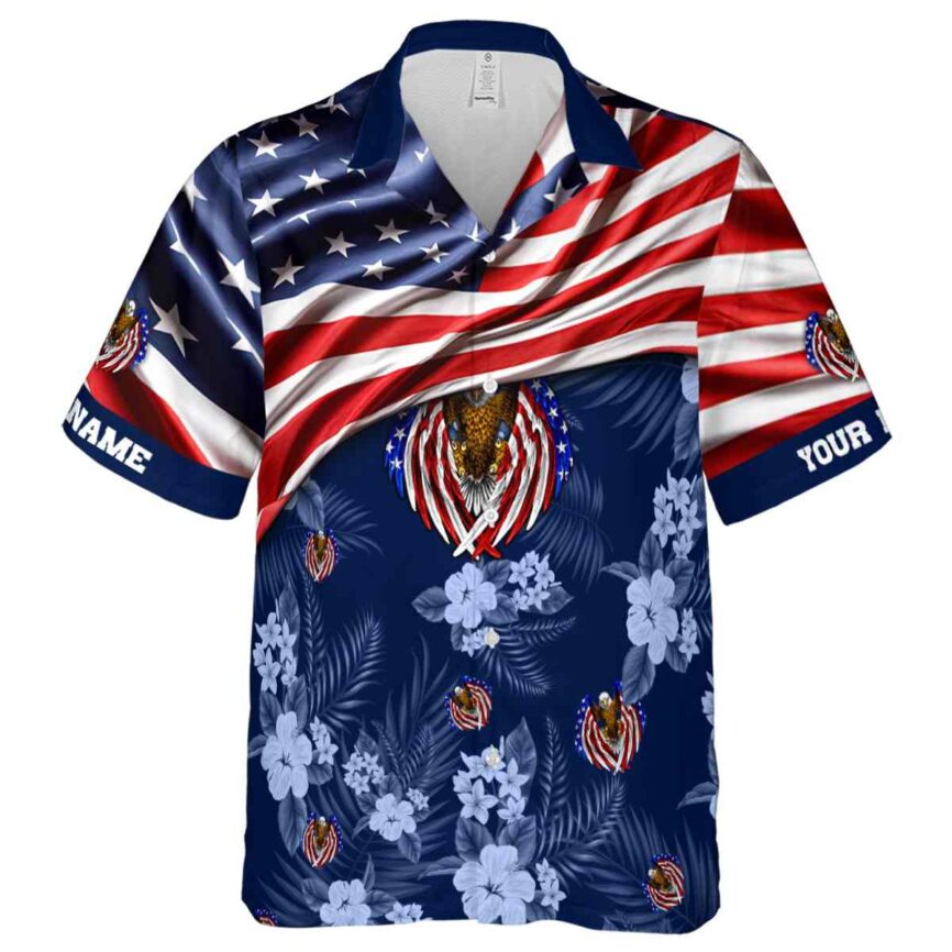 Custom Patriotic US Flag Themed Hawaiian Shirt Fashion forward