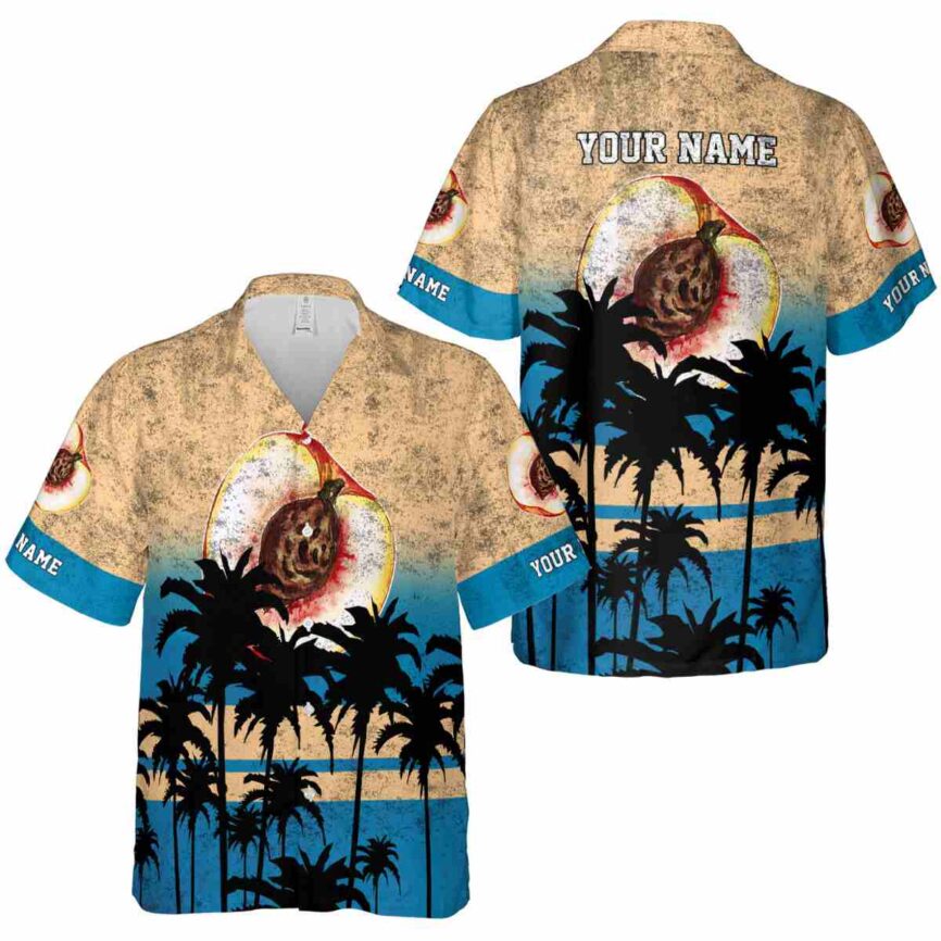 Custom Peach Sunset Gradient Hawaiian Shirt Premium grade