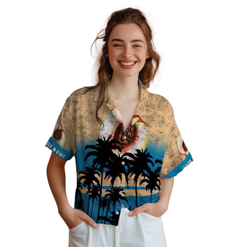 Custom Peach Sunset Gradient Hawaiian Shirt Top rated