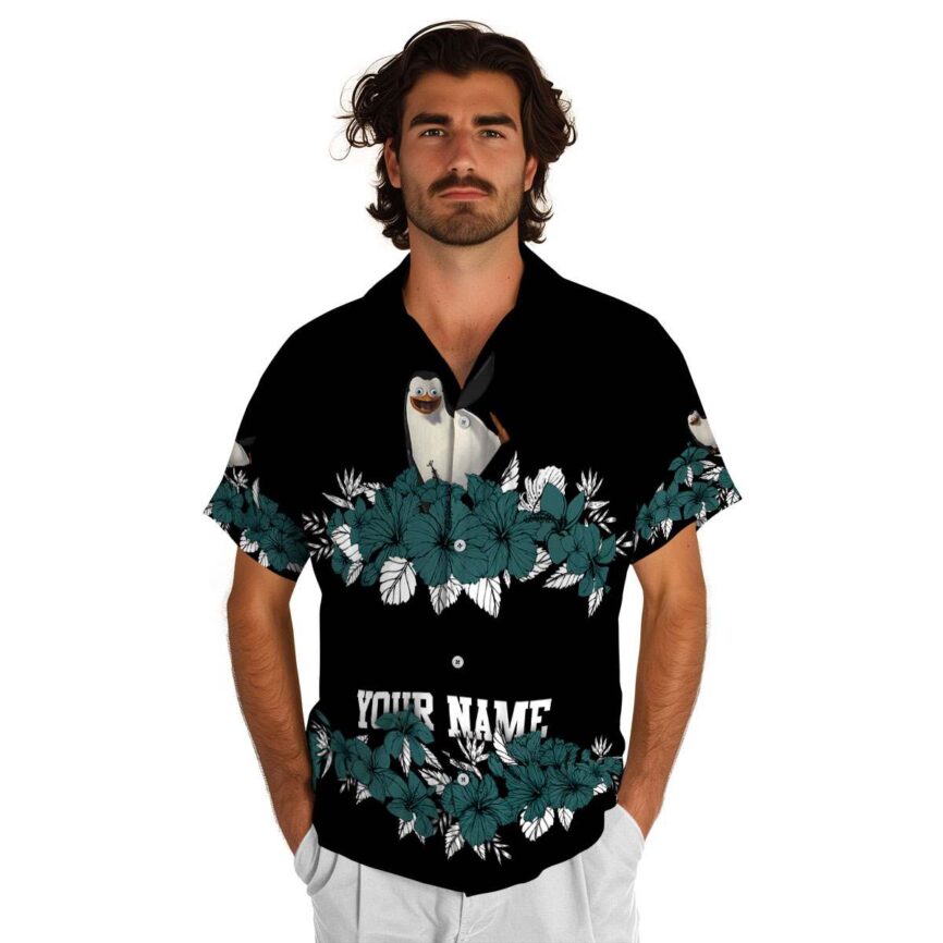 Custom Penguin Hibiscus Band Hawaiian Shirt New Arrival