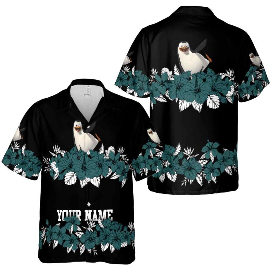 Custom Penguin Hibiscus Band Hawaiian Shirt Premium grade