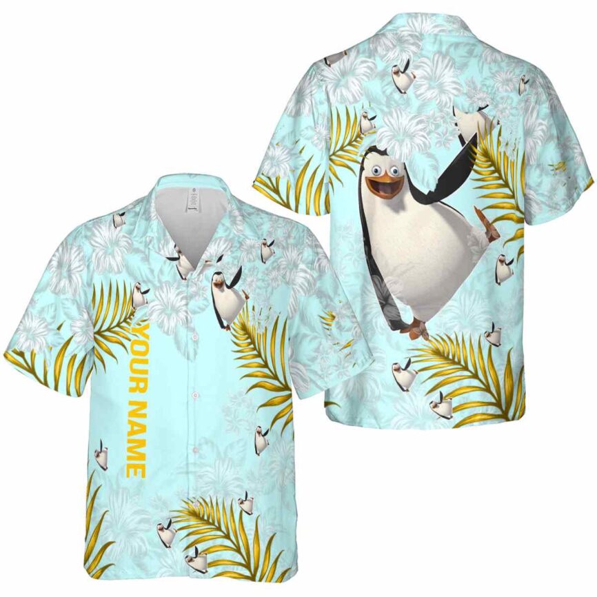 Custom Penguin Hibiscus Pattern Hawaiian Shirt Premium grade