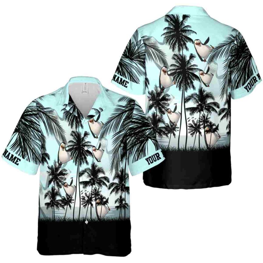 Custom Penguin Island Scenery Hawaiian Shirt Premium grade