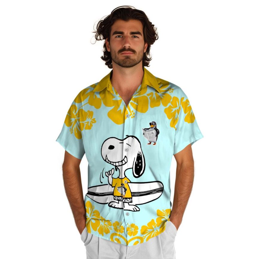 Custom Penguin Surfing Snoopy Hawaiian Shirt New Arrival