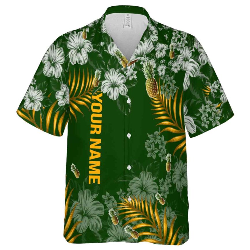 Custom Pineapple Hibiscus Pattern Hawaiian Shirt Fashion forward