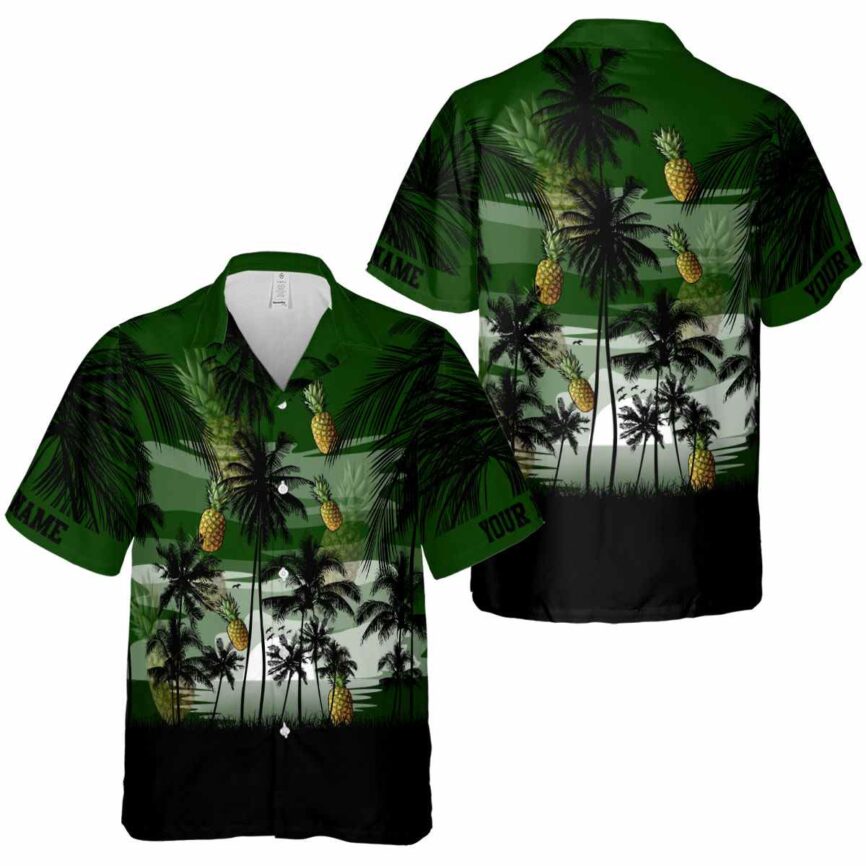 Custom Pineapple Island Scenery Hawaiian Shirt Premium grade