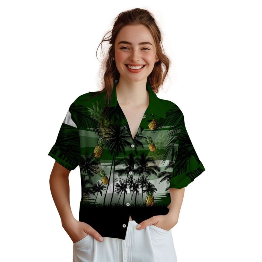 Custom Pineapple Island Scenery Hawaiian Shirt Top rated