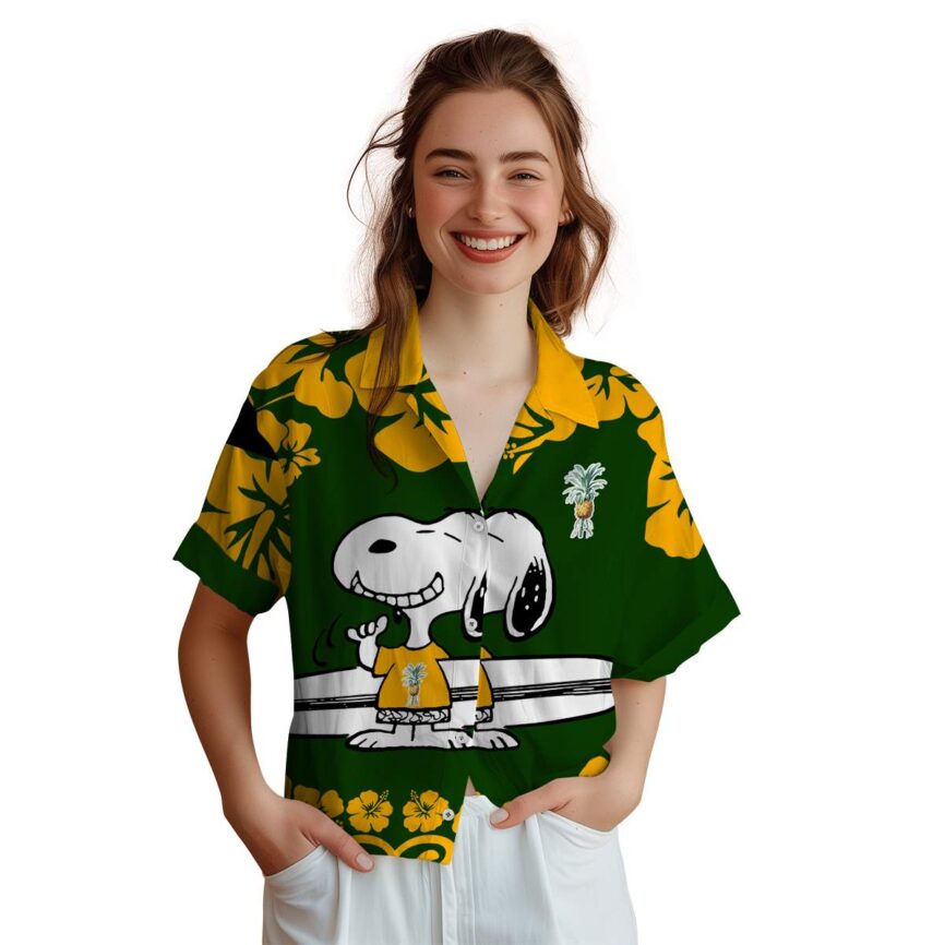 Custom Pineapple Surfing Snoopy Hawaiian Shirt Top rated