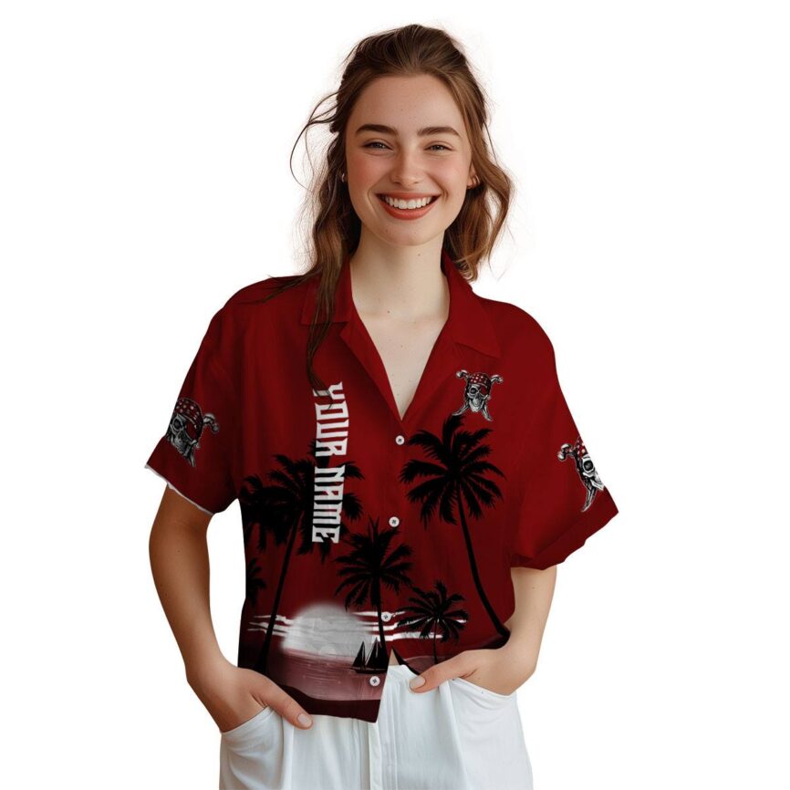 Custom Pirate Ocean Sunset Hawaiian Shirt Top rated