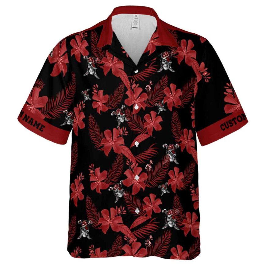 Custom Pirate Tropical Flower Hawaiian Shirt Fashion forward