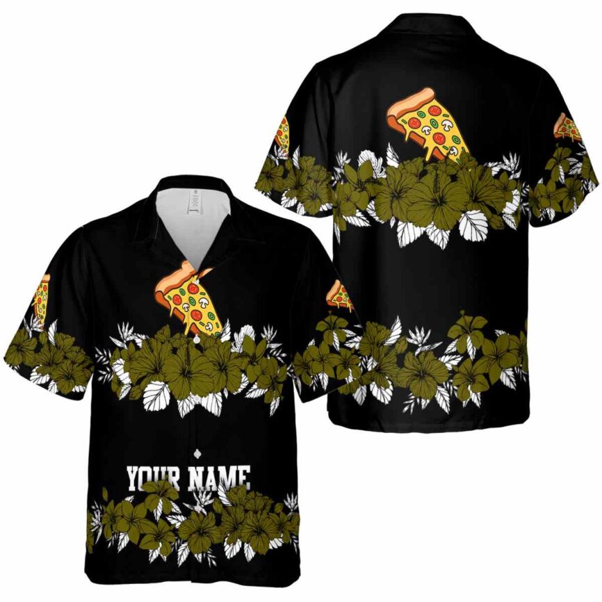 Custom Pizza Hibiscus Band Hawaiian Shirt Premium grade