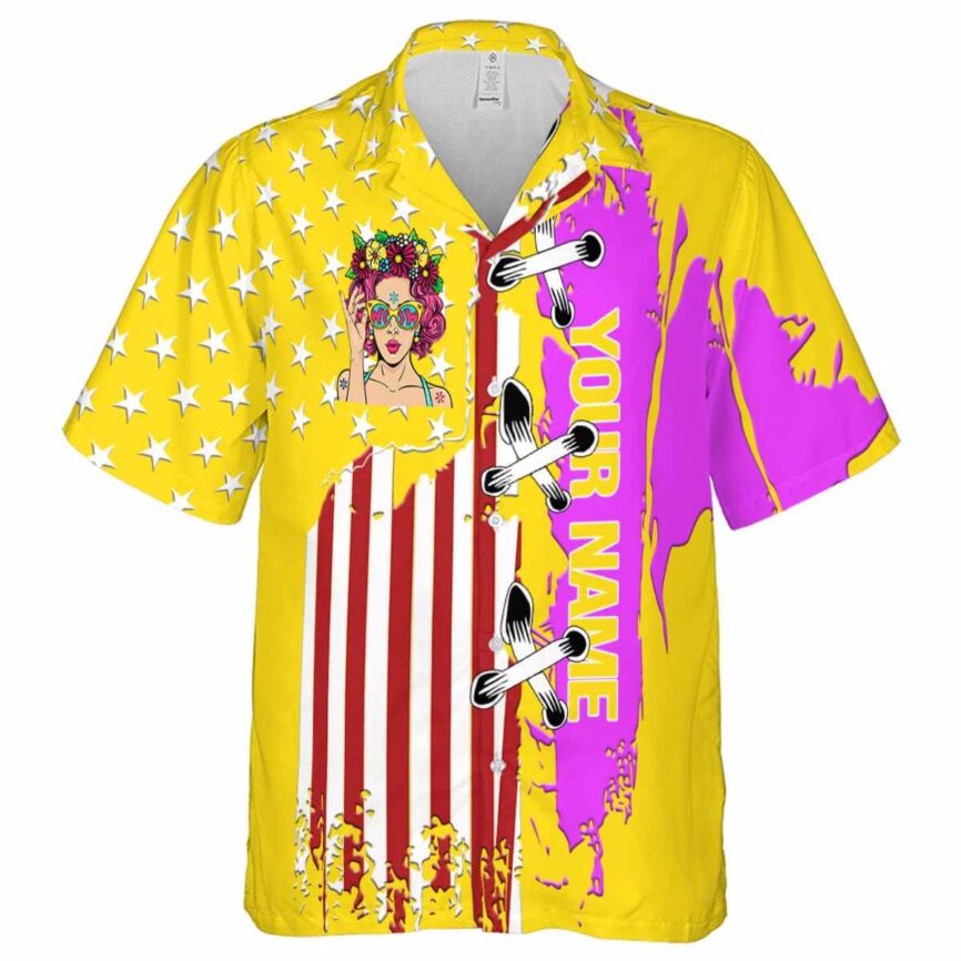 Custom Pop Flag Stitches Hawaiian Shirt Fashion forward