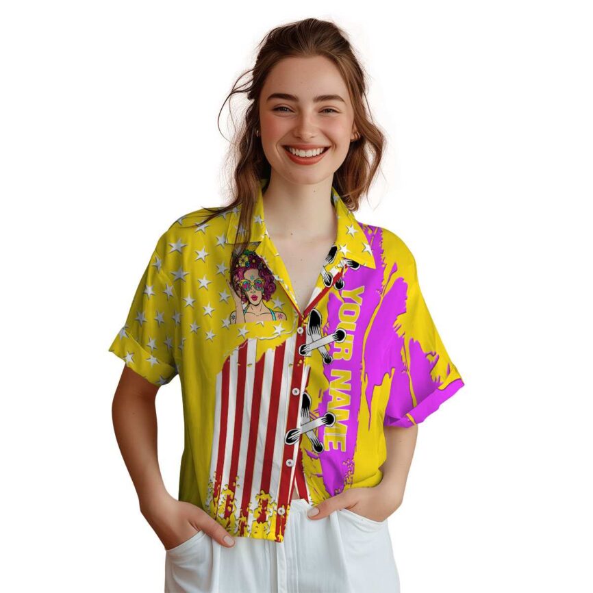 Custom Pop Flag Stitches Hawaiian Shirt Top rated