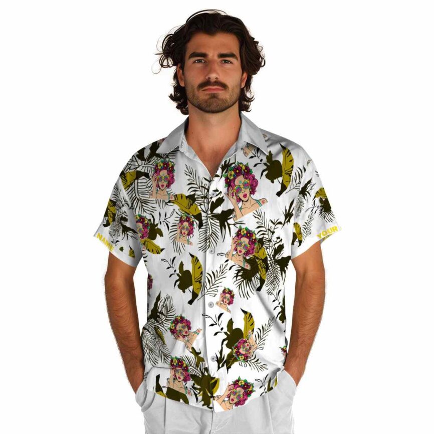 Custom Pop Leafy Accents Hawaiian Shirt New Arrival