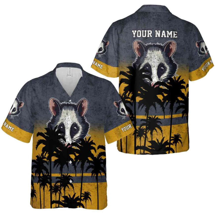 Custom Possum Sunset Gradient Hawaiian Shirt Premium grade