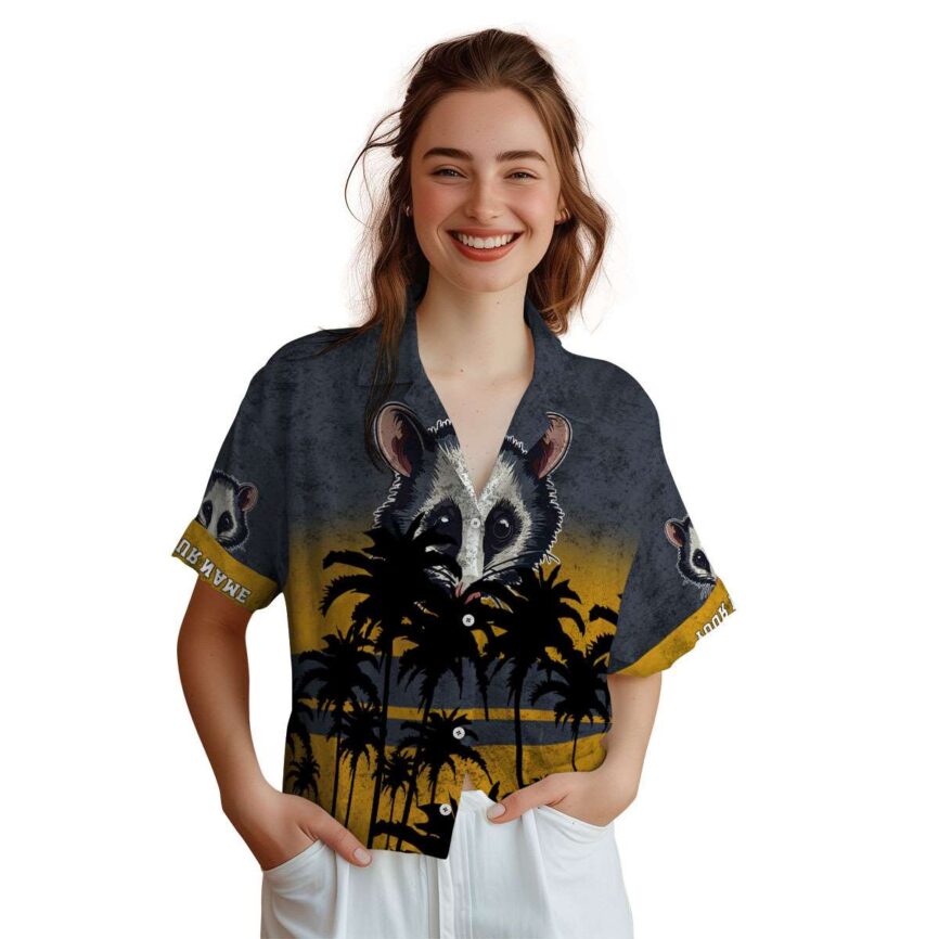 Custom Possum Sunset Gradient Hawaiian Shirt Top rated