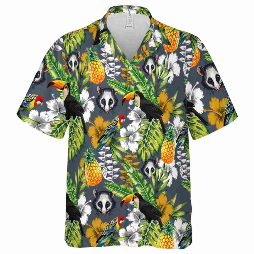 Custom Possum Toucan Bird Hawaiian Shirt Fashion forward