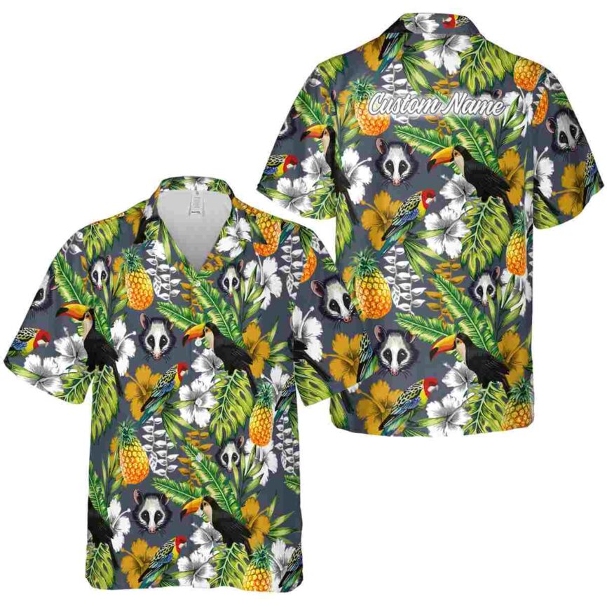 Custom Possum Toucan Bird Hawaiian Shirt Premium grade