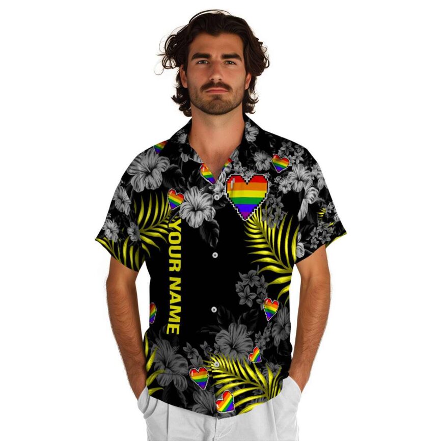 Custom Pride Hibiscus Pattern Hawaiian Shirt New Arrival