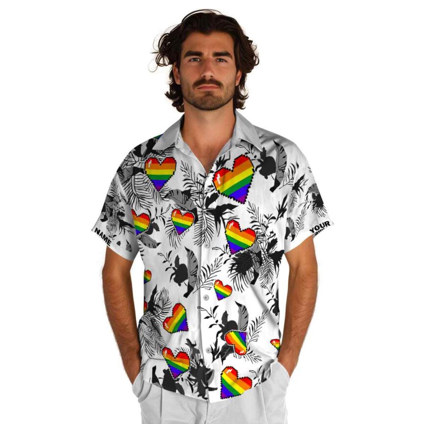 Custom Pride Leafy Accents Hawaiian Shirt New Arrival