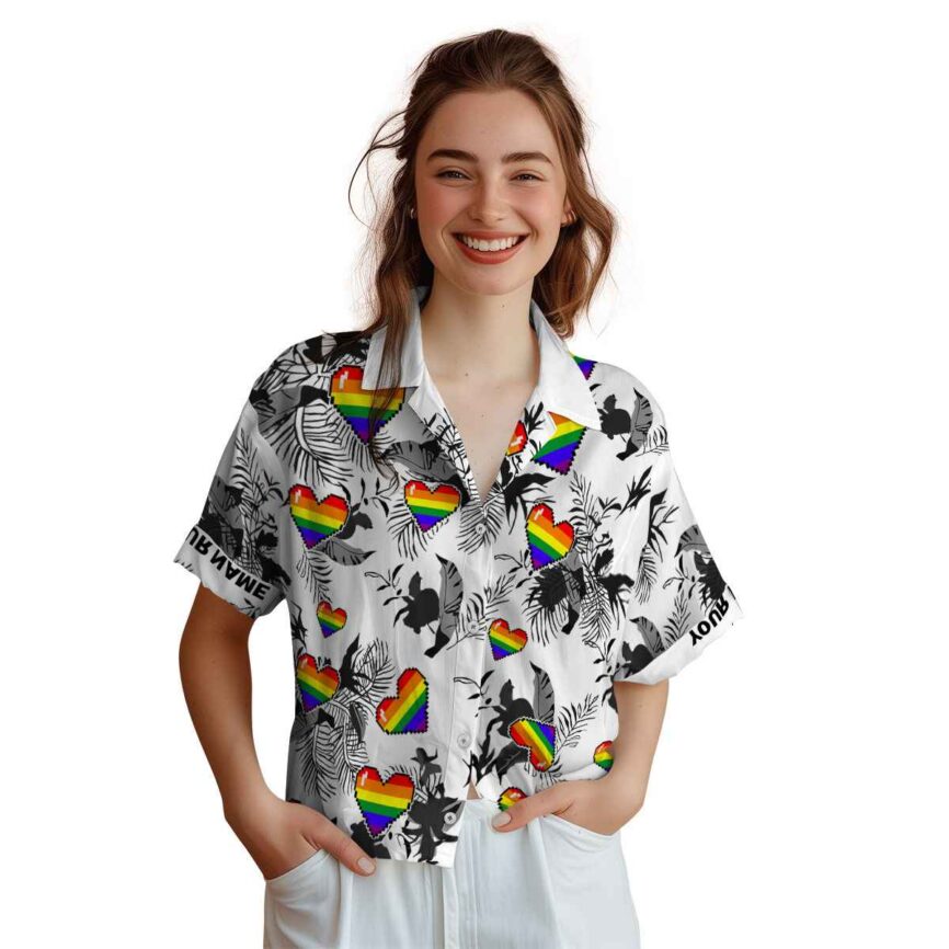 Custom Pride Leafy Accents Hawaiian Shirt Top rated