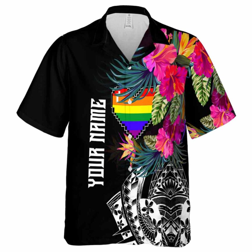 Custom Pride Polynesian Flowers Hawaiian Shirt Fashion forward