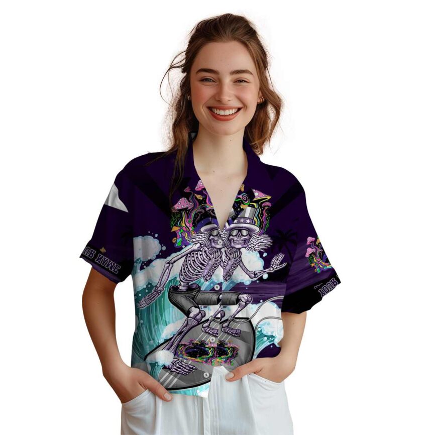 Custom Psychedelic Grateful Dead Motif Hawaiian Shirt Top rated